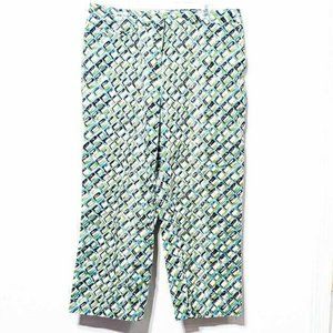 Liz Claiborne Golf Womens Audra Capri Pants Size 10 Green Black White